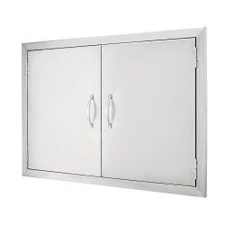 Happybuy BBQ Access Door 30.5″W x21″H Double BBQ Island Door 304 Stainless Doors Dou ...