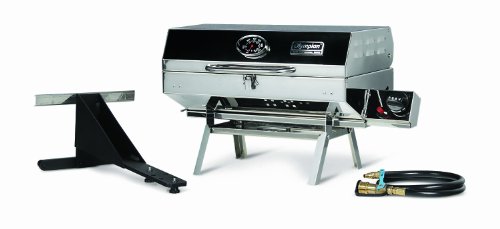 Camco Olympian 5500 Stainless Steel Portable Grill, Connects To Low Pressure Supply On RV, Inclu ...