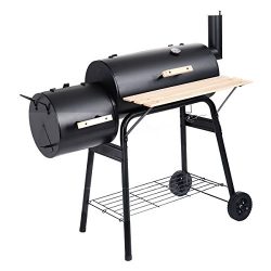 Goplus Outdoor BBQ Grill Charcoal Barbecue Pit Patio Backyard Meat Cooker Smoker