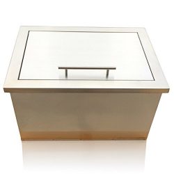BBQ ISLAND DROP IN ICE CHEST/ COOLER/BIN* 304 Grade Stainless Steel/Thick Insulated DOUBLE WALLS ...