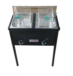 Ballington Outdoor Two Tank Fryer, 2 Baskets & Stainless Steel Oil Tank