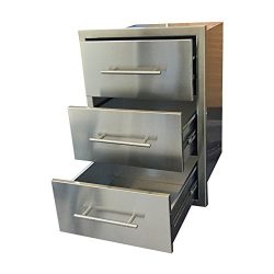 BBQ ISLAND TRIPLE DRAWER/ New StyleElegant 304 Grade Stainless SteelDOUBLE WALLED These Drawers  ...