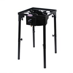 GAS ONE Portable Propane 100,000-BTU High-Pressure Single-Burner Outdoor Camp Stove with Adjusta ...