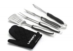 Cuisinart CGS-134BL Grilling Tool Set with Grill Glove, Black (3-Piece)