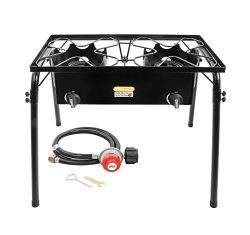 CONCORD Double Burner Outdoor Stand Stove Cooker w/ Regulator Brewing Supply by Concord Cookware