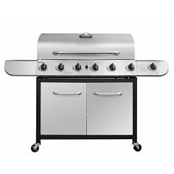 Royal Gourmet Classic 6-Burner Stainless Steel LP Gas Grill with Sear Burner 71,000 BTU