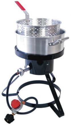 Masterbuilt MB10 Outdoor LP Gas 10-quart Fryer and Seafood Kettle