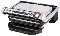 T-fal GC702 OptiGrill Stainless Steel Indoor Electric Grill with Removable and Dishwasher Safe p ...