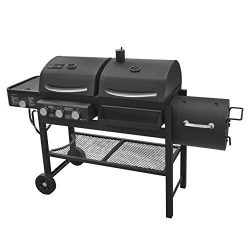 Smoke Hollow TC3718SB Gas-Charcoal-Smoker Combination Grill with Side Burner