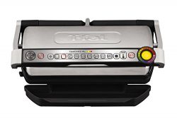 T-fal GC722D53 1800W OptiGrill XL Stainless Steel Large Indoor Electric Grill with Removable and ...