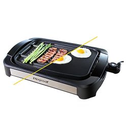 Magicook Electric Reversible Grill Griddle with Removable Nonstick Plate Temperature Control for ...