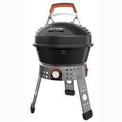 Tourist 104 sq. in. Single Burner Portable Propane Gas Grill in Black with Insert Compatibility