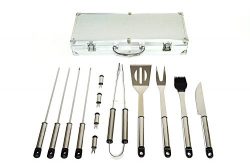 Superiore Livello BBQ Tool Set with Stainless Steel Grilling Accessories Complete Tool Kit, Tong ...