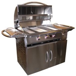 Cal Flame BBQ10345KBD A-La-Cart Plus 3-Burner Stainless Steel Gas Barbecue Grill Cart