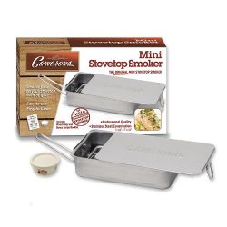 Stovetop Smoker – The Original Camerons Gourmet Mini Stainless Steel Smoker with Wood Chip ...