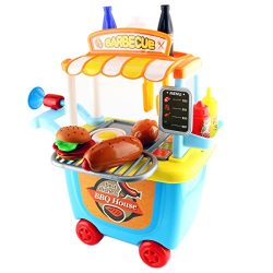 FAVTOY ISLAND – My First Barbecue House 33 Piece Toy Set with Roller Case