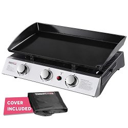 Royal Gourmet PD1300 Portable 3-Burner Propane Gas Grill Griddle