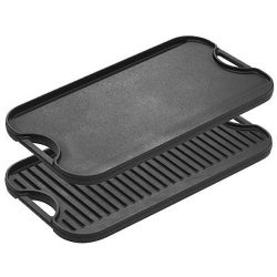 Lodge LPGI3 Cast Iron Reversible Grill/Griddle, 20-inch x 10.44-inch, Black