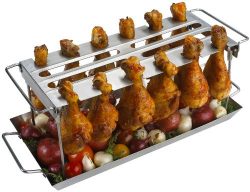 GrillPro 41552 Stainless Steel Grill Wing Rack