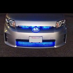 Blue LED Grill Lighting Kit 2-Flexible LED Strips For Car & Truck Grilles