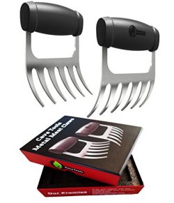 Meat Claws – STAINLESS STEEL PULLED PORK SHREDDERS – BBQ Forks for Shredding Handlin ...