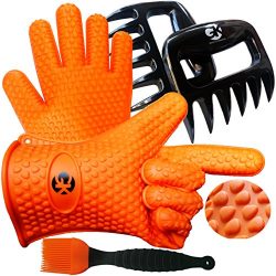 3 x No.1 Set: The No.1 Silicone BBQ /Cooking Gloves Plus The No.1 Meat Shredder Plus No.1 Silico ...