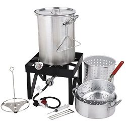 30 Qt. Deluxe Aluminum Turkey Fryer Kit / Steamer Kit