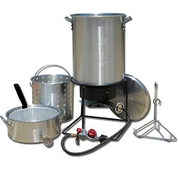 King Kooker 1265BF3 Portable Propane Outdoor Deep Frying/Boiling Package with 2 Aluminum Pots