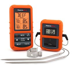 ThermoPro TP20 Wireless Remote Digital Cooking Food Meat Thermometer with Dual Probe for Smoker  ...