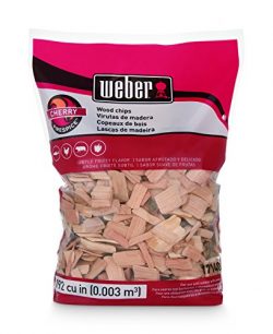 Weber-Stephen Products 17140 Cherry Wood Chips, 192 cu. in. (0.003 cubic meter)