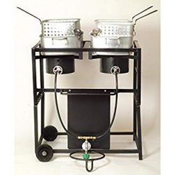 King Kooker KKDFF30T 30-Inch Dual-Burner Outdoor Propane Frying Cart