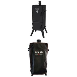 Dyna-Glo DGX780BDC-D 36″ Vertical Charcoal Smoker and premium smoker cover