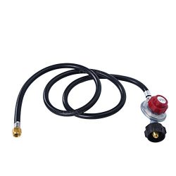 GASSAF 5FT 0-10PSI High Pressure Propane Adjustable Regulator with CSA Certified LPG Hose – ...