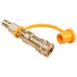 GASSAF Propane Natural Gas Quick Connect Disconnect Kit 3/8 Male Pipe Thread x 3/8″ Female ...
