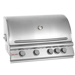 32″ 4-Burner Built-In Gas Grill with Rear Infrared Burner Gas Type: Natural