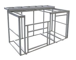 Cal Flame 6′ Outdoor Kitchen Island Frame Kit with Bartop