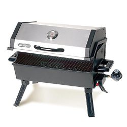 Portable Propane Bbq Gas Grill 14,000 Btu Porcelain Grid with Support Legs and Grease Pan by MARTIN