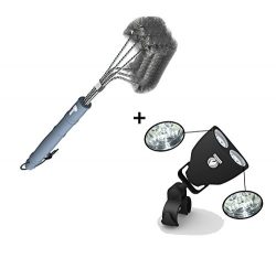 Barbecue Grill Brush + BBQ Grill Light – LUXURIOUS GIFT BOX – Upgraded Handle Mount  ...