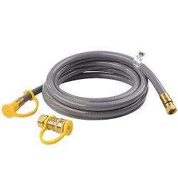 GASPRO 12FT Natural Gas and Propane Gas Hose Assembly for Low Pressure Appliance- 3/8inch Female ...