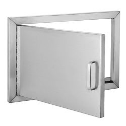 Happybuy BBQ Access Door Double Wall Construction Cutout 20W x 14H In. BBQ Island/Outdoor Kitche ...