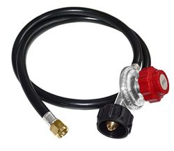 DozyAnt 4 Feet High Pressure Propane 0-30 PSI Adjustable Regulator with 4FT QCC1/Type1 Hose R ...