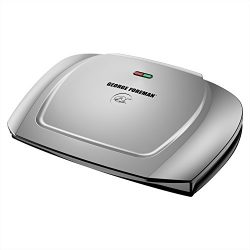 George Foreman 9-Serving Basic Plate Electric Grill and Panini Press, 144-Square-Inch, Platinum, ...