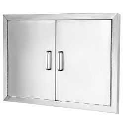 Happybuy BBQ Access Door Double Wall Construction Cutout 31W x 24H In. BBQ Island/Outdoor Kitche ...