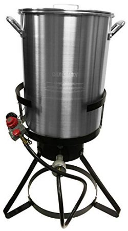 Bioexcel Propane Aluminum Outdoor Deep Turkey Fryer 30 QT – Fryer kit with hook