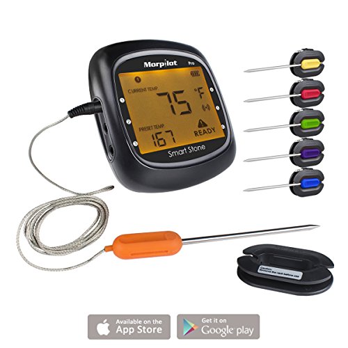 Wireless Meat Thermometers for Grill Smoker, Morpilot Bluetooth BBQ