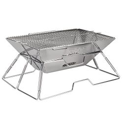 Quick Grill Large: Original Folding Charcoal BBQ Grill Made from Stainless Steel