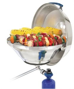 Magma Products, A10-215 Marine Kettle Gas Grill with Hinged Lid, Party Size
