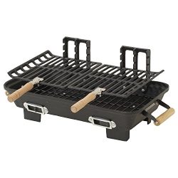 Marsh Allen 30052AMZ Kay Home Product’s Cast Iron Hibachi Charcoal Grill, 10 by 18-Inch