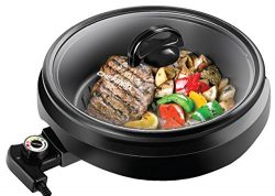 CHEFMAN 3-IN-1 Versatile Indoor Grill Pot & Skillet – Slow Cook, Steam, Simmer, Stir F ...