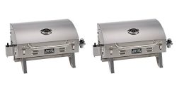 Smoke Hollow 205 Stainless Steel TableTop Propane Gas Grill, Perfect for tailgating,camping or a ...